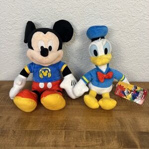 Disney Singing Mickey Mouse Plush Talking Stuffed Toy Hot Diggity Dog & Donald